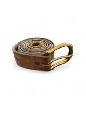 True vintage 1950s Red Wing 33-hole leather belt with brass buckle 41"